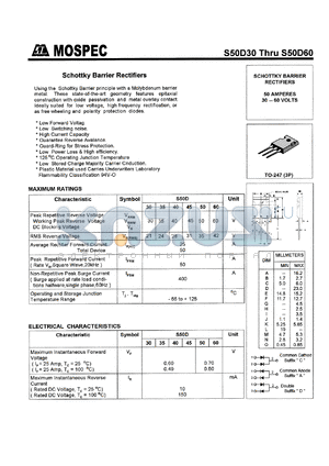 S50D35 datasheet - 35V schottky barrier rectifier