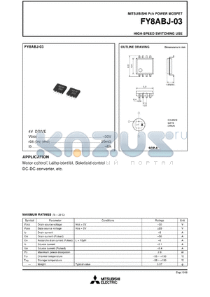 FY8ABJ-03A datasheet - 8A power mosfet for high-speed switching use