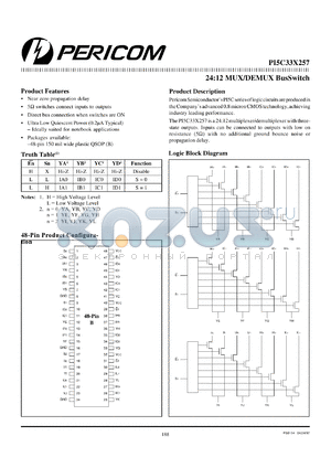 PI5C33X257B datasheet - 24:12 mux/demux bus switch