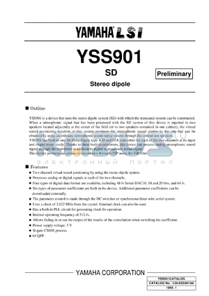 YSS901-E datasheet - Stereo dipole