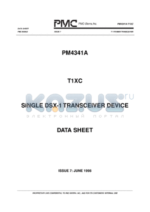 PM341A-RI datasheet - Single DSX-1 transceiver device