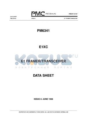 PM341-RI datasheet - E1 framer/transceiver