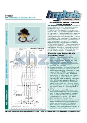 HY5670 datasheet - TEC controller evaluation board