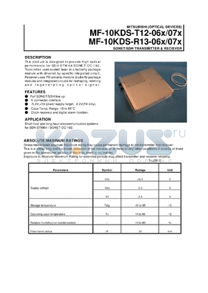 MF-10KDS-12T-060 datasheet - Transmitter