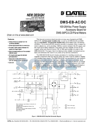 DMS-EB-AC/DC datasheet - 100-264Vac power supply accessory board