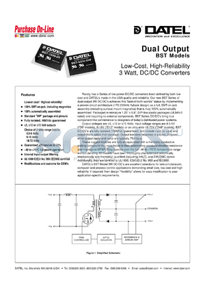 BST-12/125-D12 datasheet - 12V   3W, dual output DC/DC converter