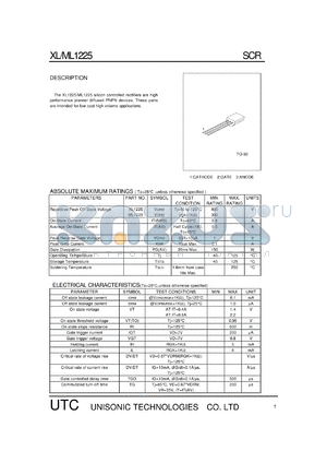 UTCXL1225 datasheet - 400V Description