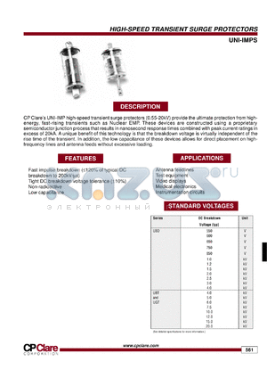 UGT10 datasheet - 10 KV High-speed transient surge protector