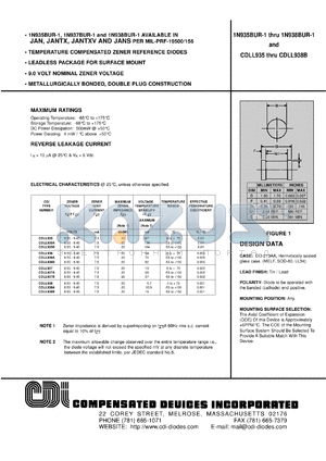 CDLL937V datasheet - 8.55-9.45 switching diode