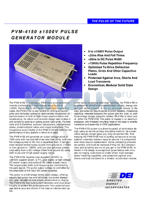PVM-4150 datasheet - +/-1500V pulse generator module