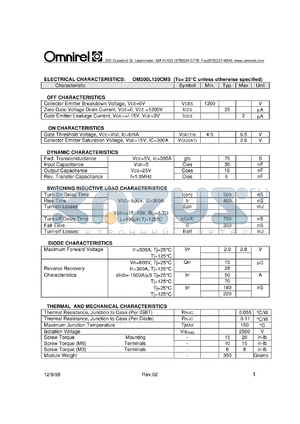 OM300L120CMS datasheet - Module