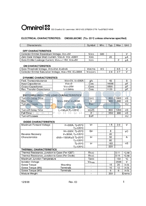 OM300L60CMC datasheet - Module