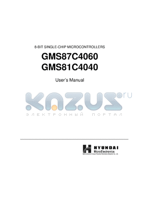 GMS81C4060 datasheet - ROM/RAM size:60 Kb/1.536 bytes,4.5 V-5.5 V, 4-16 MHz, CMOS single-chip 8-bit microcontroller for television