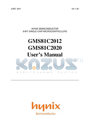GMS81C2012Q datasheet - ROM/RAM size:12 Kb/448 bytes,2.7-5.5 V, 1-4.5 MHz, CMOS single-chip 8-bit microcontroller