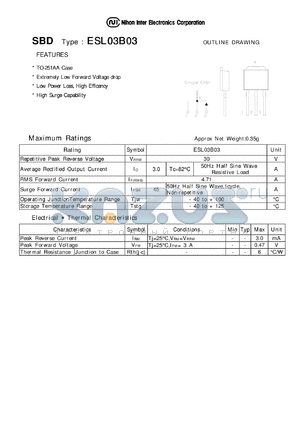 ESL03B03 datasheet - 30 V, diode