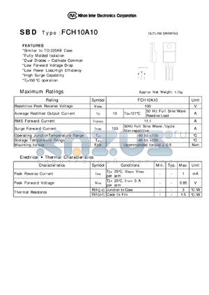 FCH10A10 datasheet - 100 V, diode