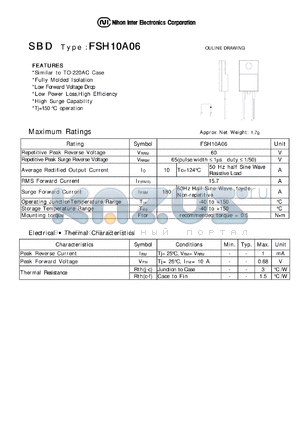 FSH10A06 datasheet - 60 V, diode