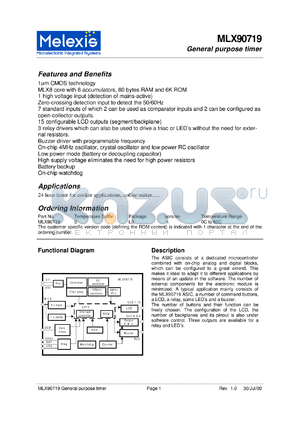 MLX90719S datasheet - General purpose timer