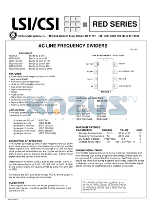 RED500/600-S datasheet - AC line frequency divider