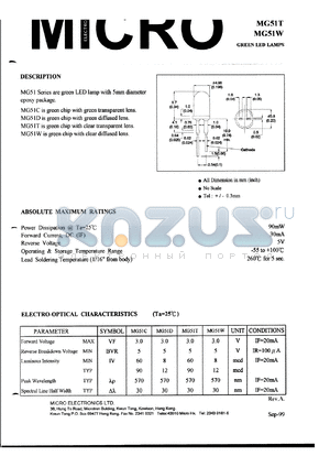 MG51C datasheet - Green led lamp