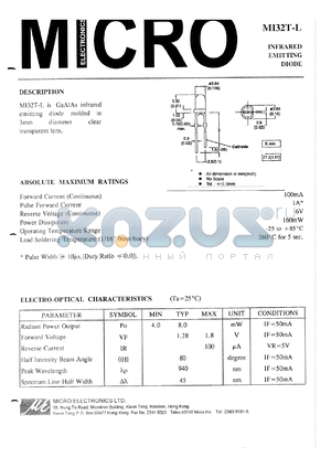 MIB31TA datasheet - 5V infrared emitting diode