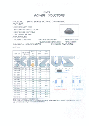 SMI-42-140 datasheet - SMD power inductor