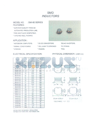 SMI-60-560 datasheet - SMD inductor