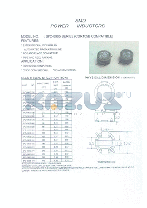 SPC-0905-680 datasheet - SMD power inductor