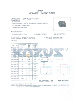 SPC-1003P-121 datasheet - SMD power inductor