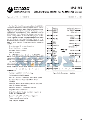 MAR31753AS datasheet - DMA controller (DMAC) for an MA31750 system