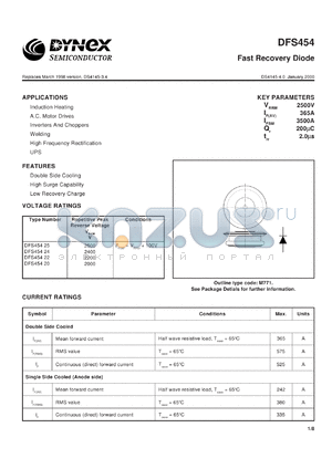 DSF45422 datasheet - 2200V fast recovery diode