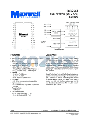 28C256TRT4DI15 datasheet - 256K EEPROM (32K x 8-bit) - EEPROM