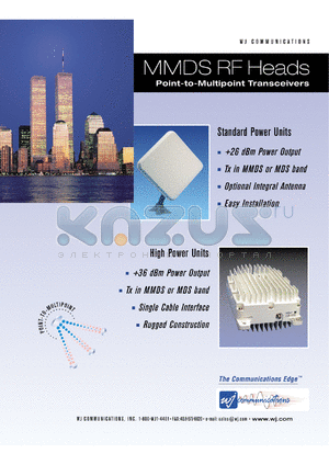 SX1123 datasheet - MMDS/MDS RF head, standartpower; point-to-multipoint transceiver