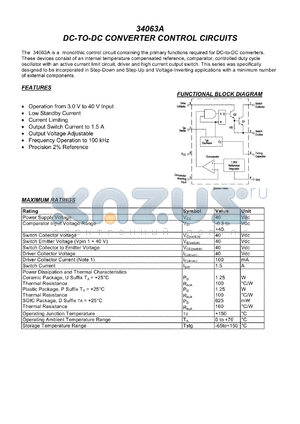 IL34063AP1 datasheet - DC-TO-DC converter control circuits