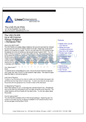 LND-FIL309 datasheet - Up to 48 channel voltage multiplexer + bandpass filter.