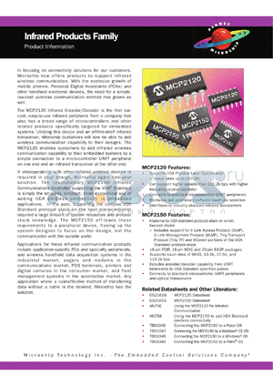 MCP2120-I/P datasheet - IRDA CONTROLLER