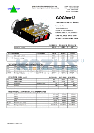 GOG96012 datasheet - 690 V 3-phse AC-DC bridge