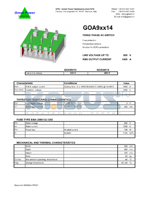 GOA95014 datasheet - 500 V 3 phase AC-switch