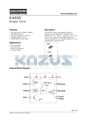 KA555I datasheet - Single Timer