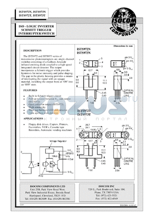 ISTS972N datasheet - 6V, 50mA ISO-logic inverter schmitt trigger interrupter switch