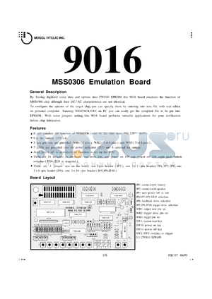 MSM9016 datasheet - MSS0306 emulation board