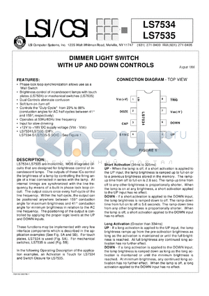 LS7535-S datasheet - Dimmer light switch with up and down conrols