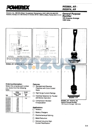 1N3288AR datasheet - 100V, 100A general purpose single diode