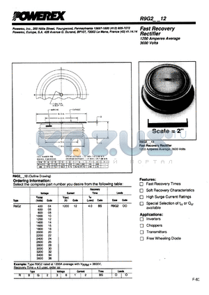 R9G21412CS datasheet - 1400V, 1200A fast recovery single diode