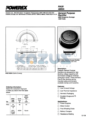 RA201248 datasheet - 1200V, 4800A general purpose single diode