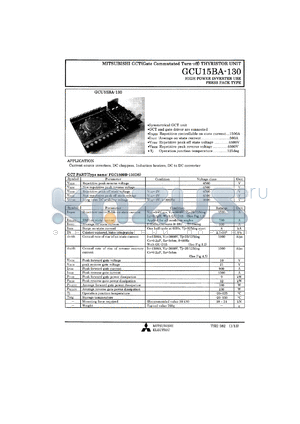 GCU15BA-130 datasheet - 6500V, 1500A general purpose symmetrical thyristor