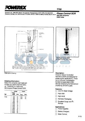 T700043504BY datasheet - 400V, 350A phase control single thyristor