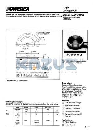 T7S0047504DN datasheet - 400V, 750A phase control single thyristor