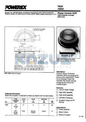 T9G0081003DH datasheet - 800V, 1000A phase control single thyristor