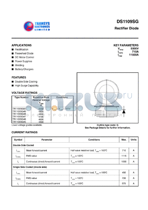 TR1109SG47 datasheet - 4700 V,  rectifier diode